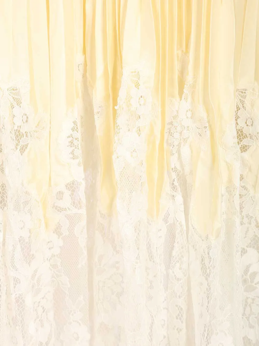 Yellow Satin Lace Midi Skirt Skirts Yellow sold by Wanan Luxury product image thumbnail 4