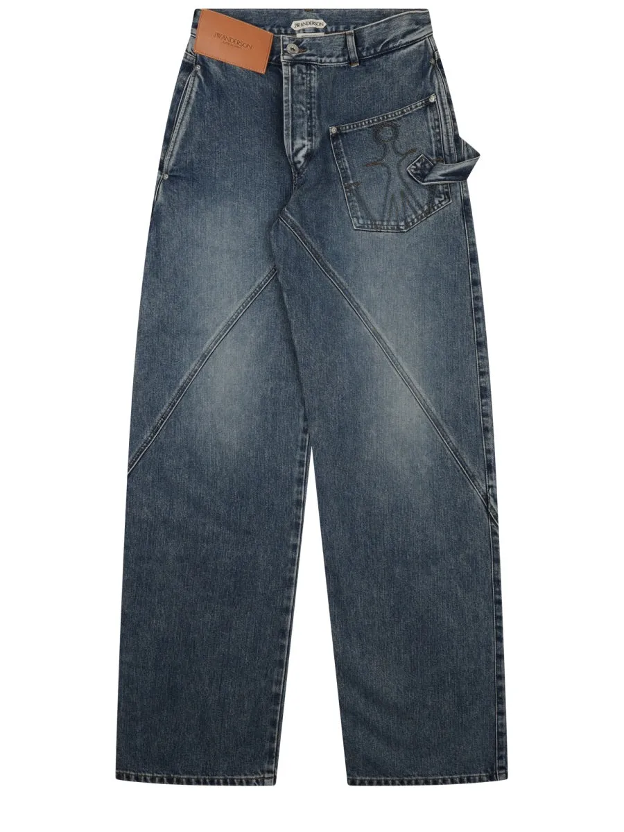 Jeans Con Patch Logo sold by Wanan Luxury