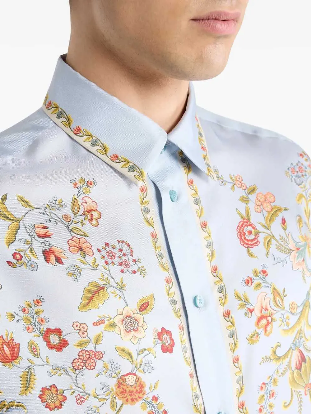 Silk Shirt With Floral And Wildlife Print sold by Wanan Luxury product image thumbnail 4