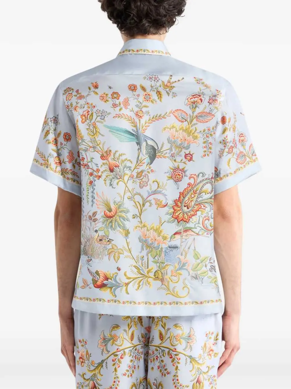 Silk Shirt With Floral And Wildlife Print sold by Wanan Luxury product image thumbnail 3