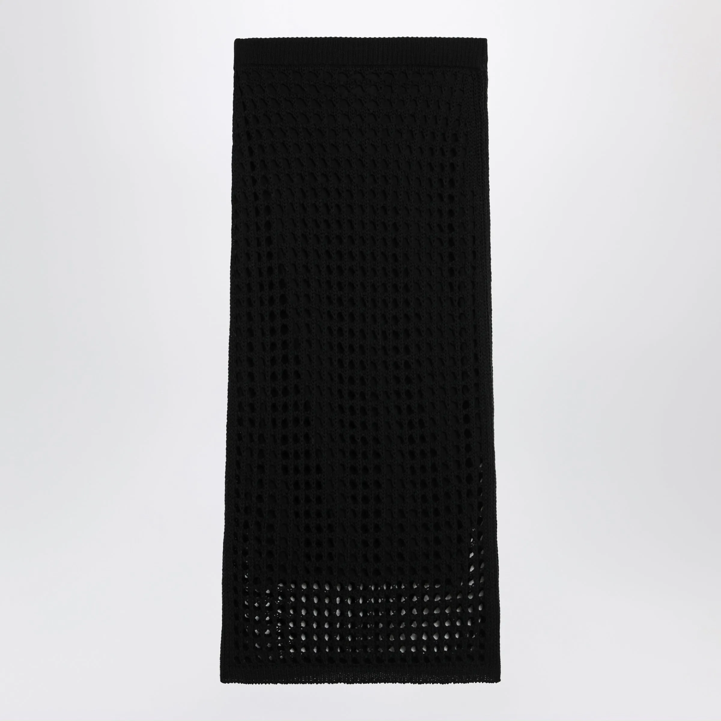 Long Sheer Net Cotton Skirt In Black sold by Wanan Luxury