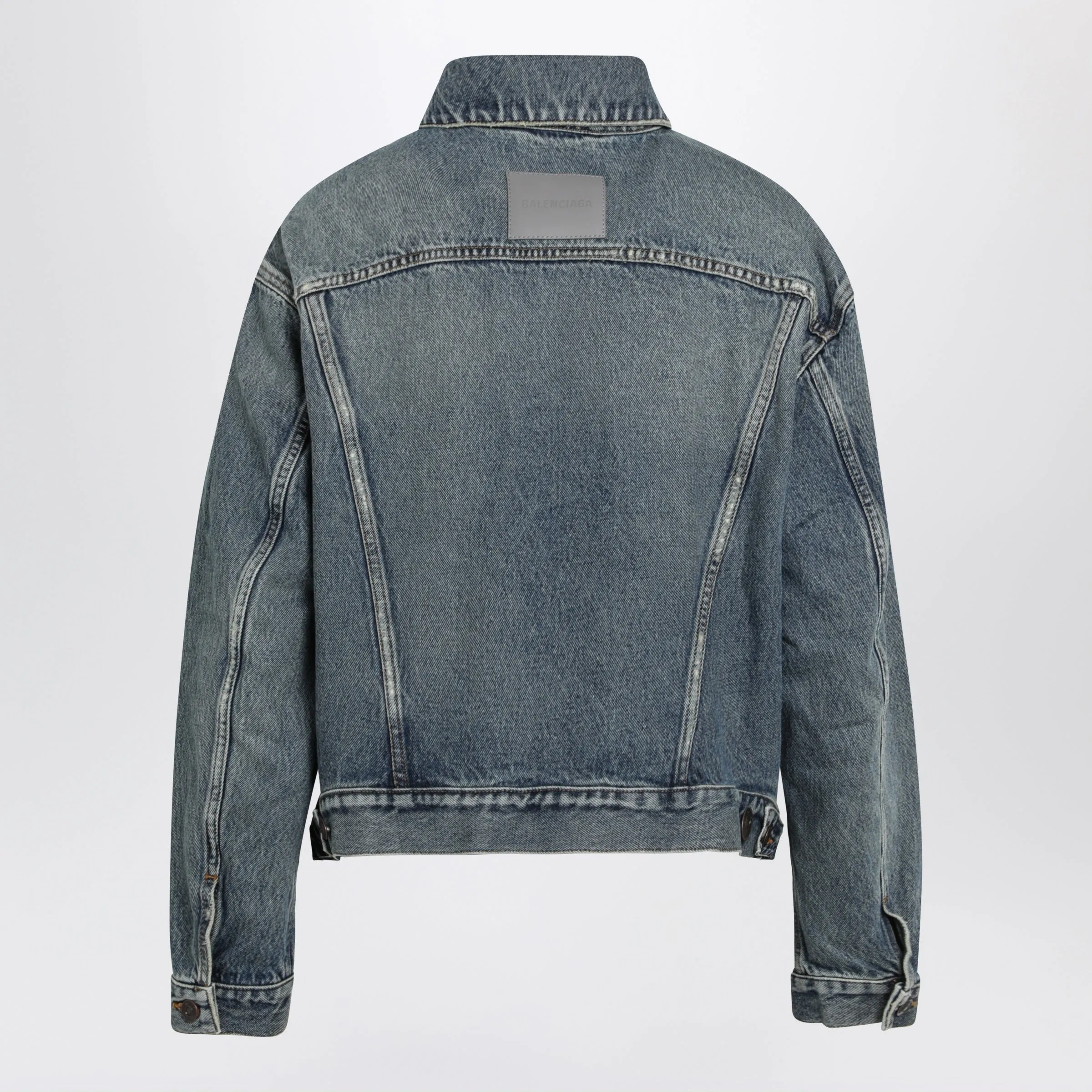 Kick Cotton Denim Jacket In Dirty Vintage Blue sold by Wanan Luxury product image thumbnail 2