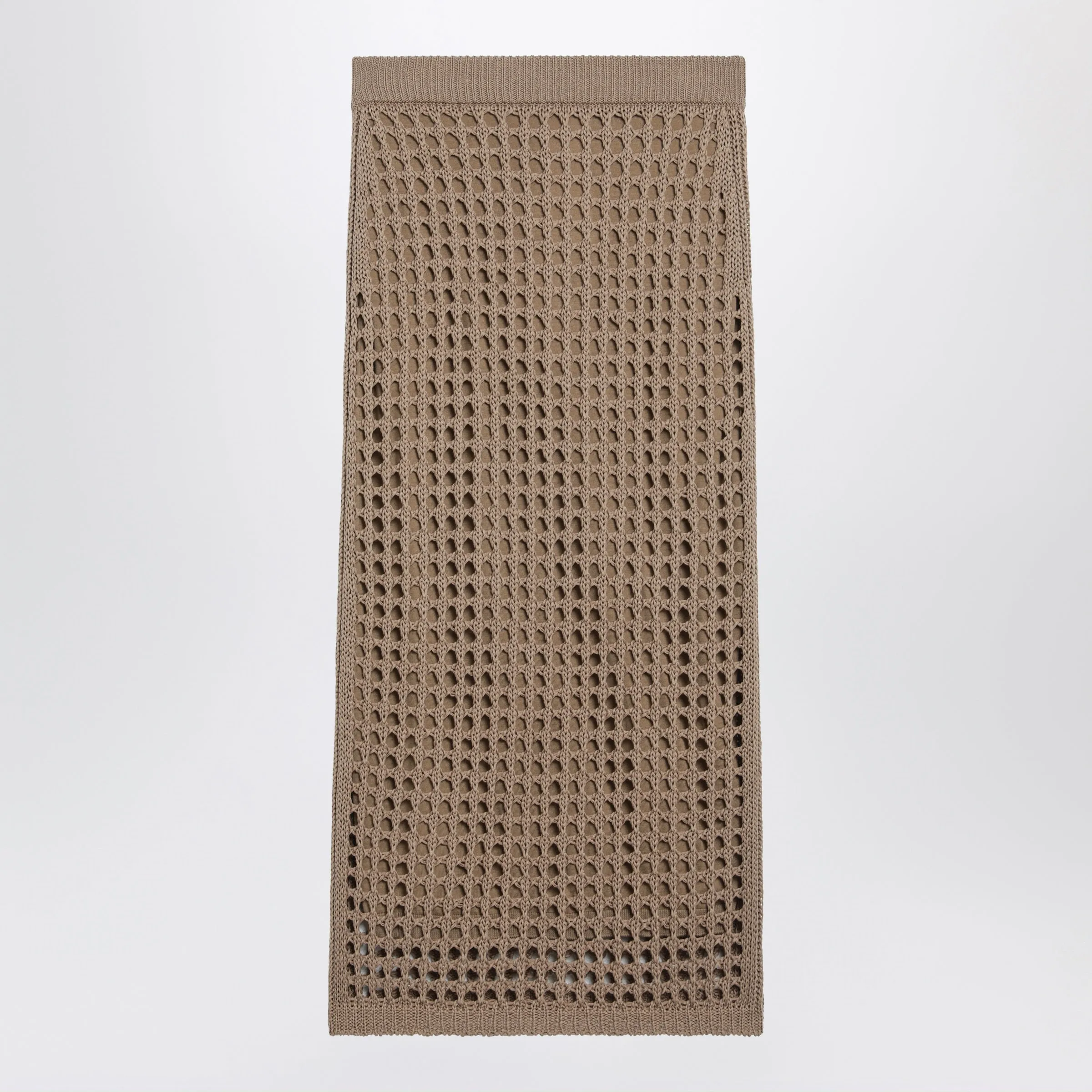 Mesh Cotton Maxi Skirt In Desert sold by Wanan Luxury