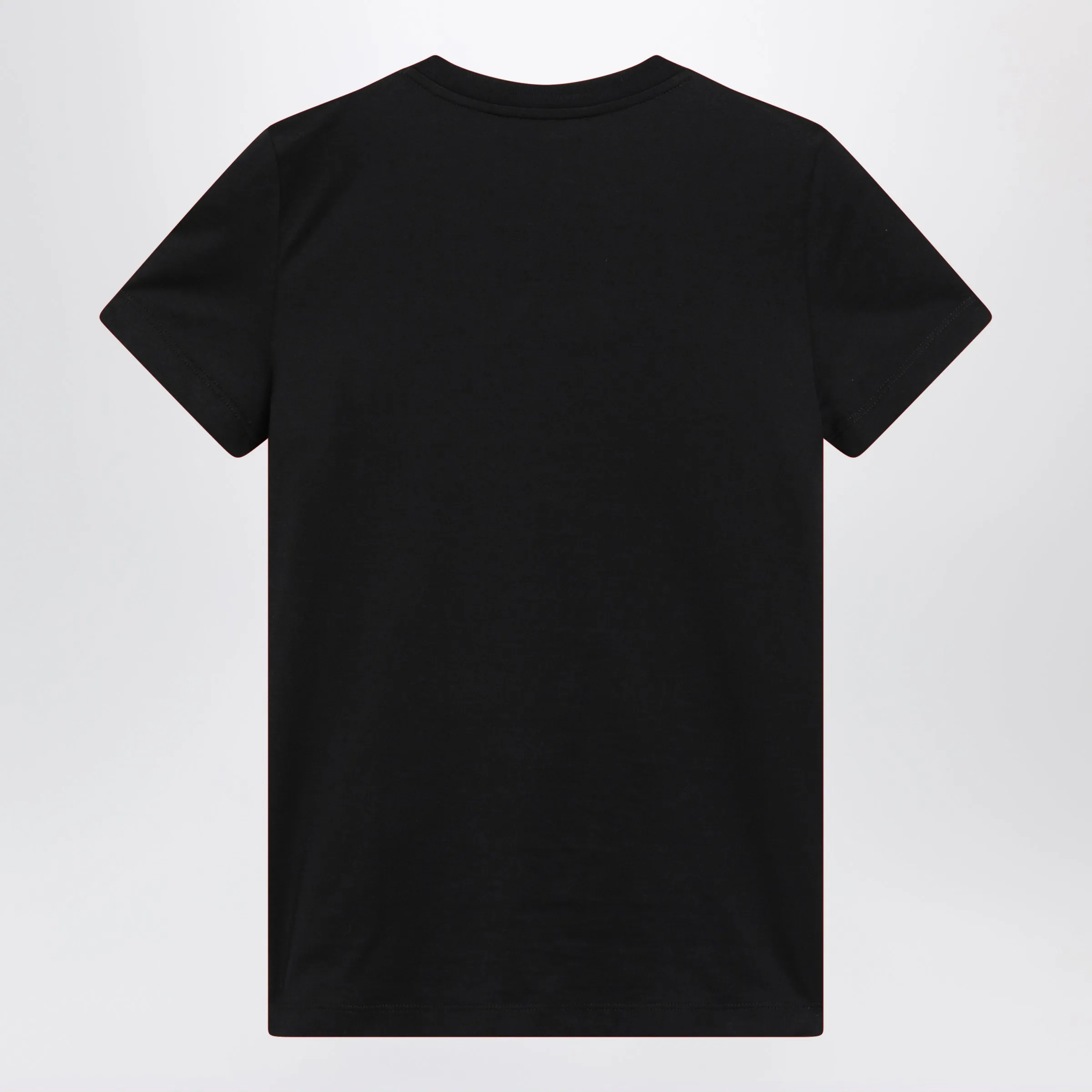 Black Cotton Jersey T-Shirt With Front Print sold by Wanan Luxury product image thumbnail 2