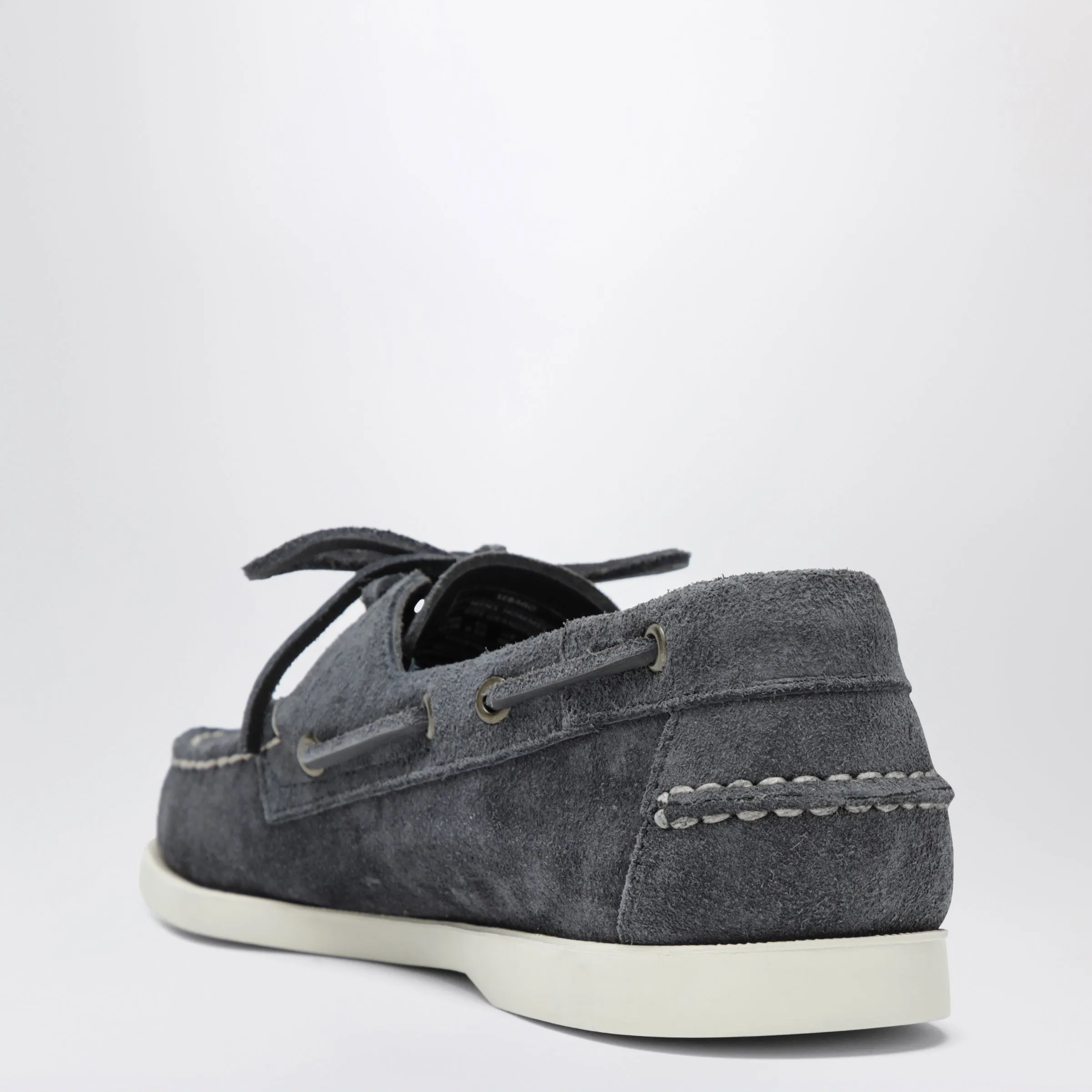 Portland Flesh Out Boat Moccasins In Suede, Blue sold by Wanan Luxury product image thumbnail 2