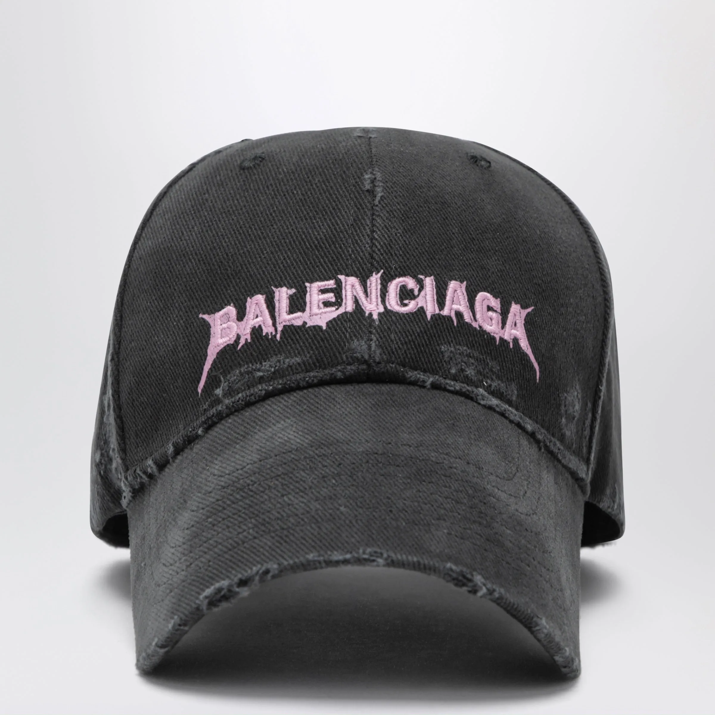 Diy Balenciaga Back Baseball Cap In Cotton Drill, Black sold by Wanan Luxury