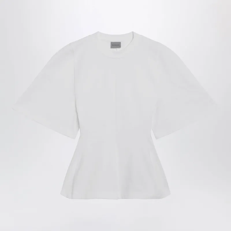 Shaped T-Shirt In Heavy Cotton Jersey In White made by Balenciaga