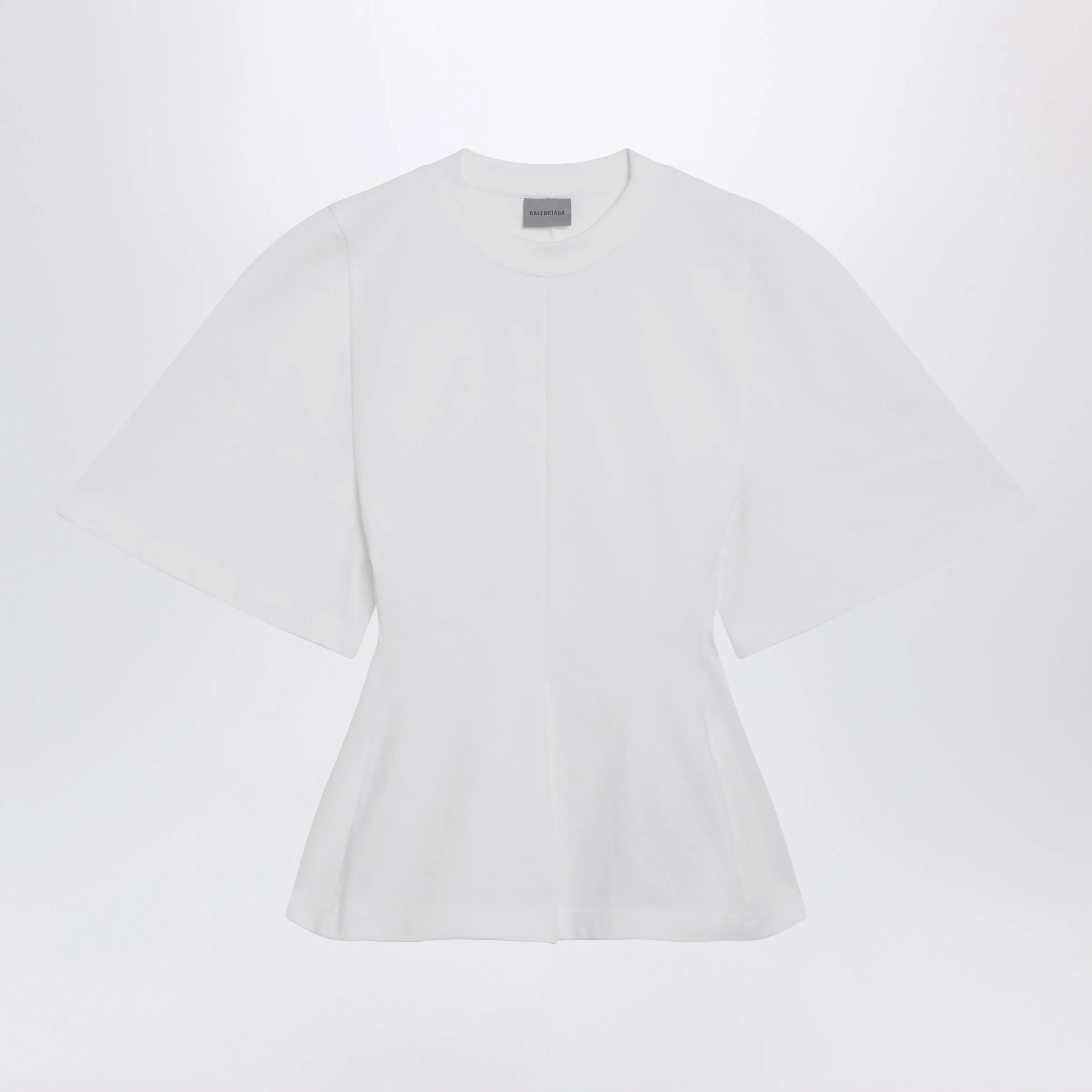 Shaped T-Shirt In Heavy Cotton Jersey In White sold by Wanan Luxury