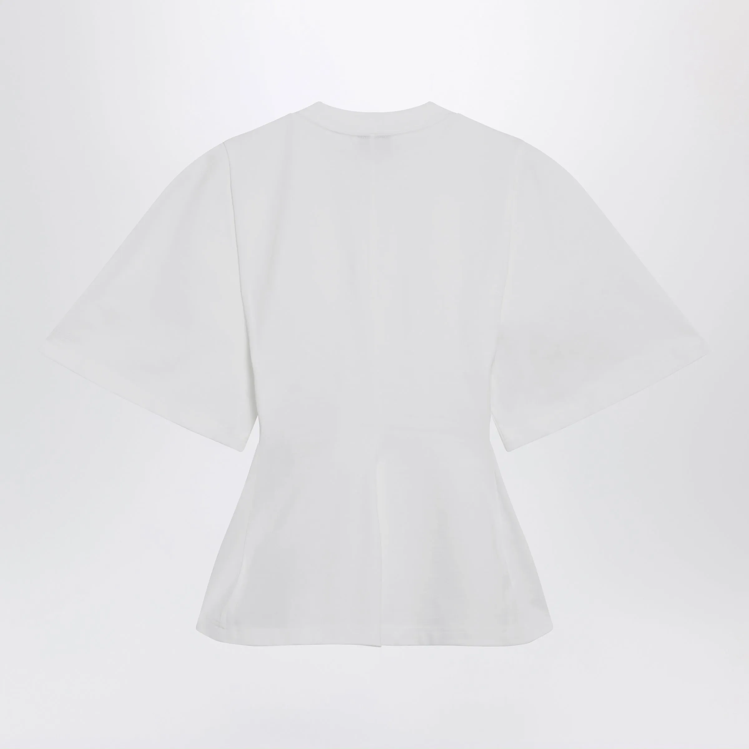 Shaped T-Shirt In Heavy Cotton Jersey In White sold by Wanan Luxury product image thumbnail 2