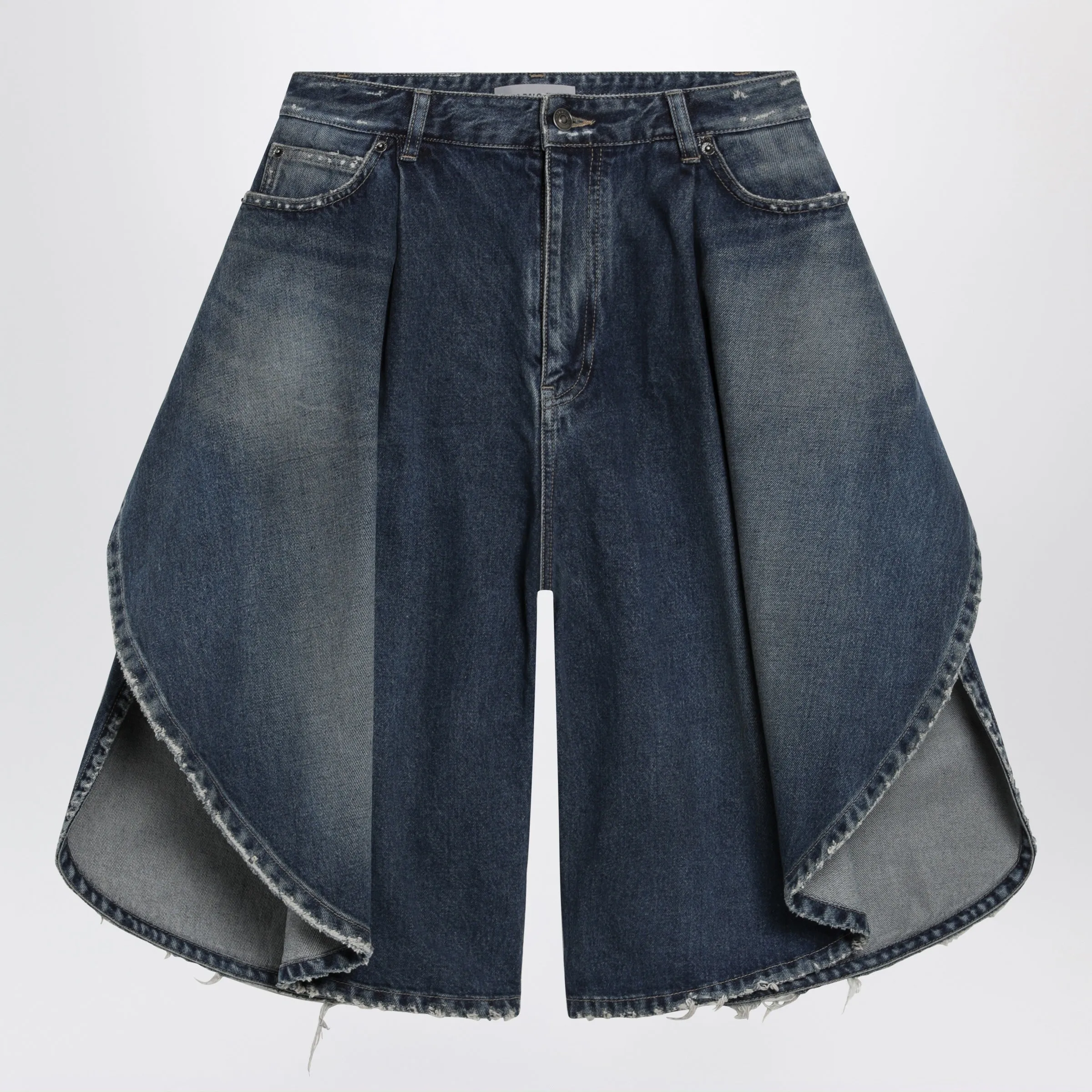 Tulipano Women's Denim Bermuda Shorts In Dark Ocean sold by Wanan Luxury