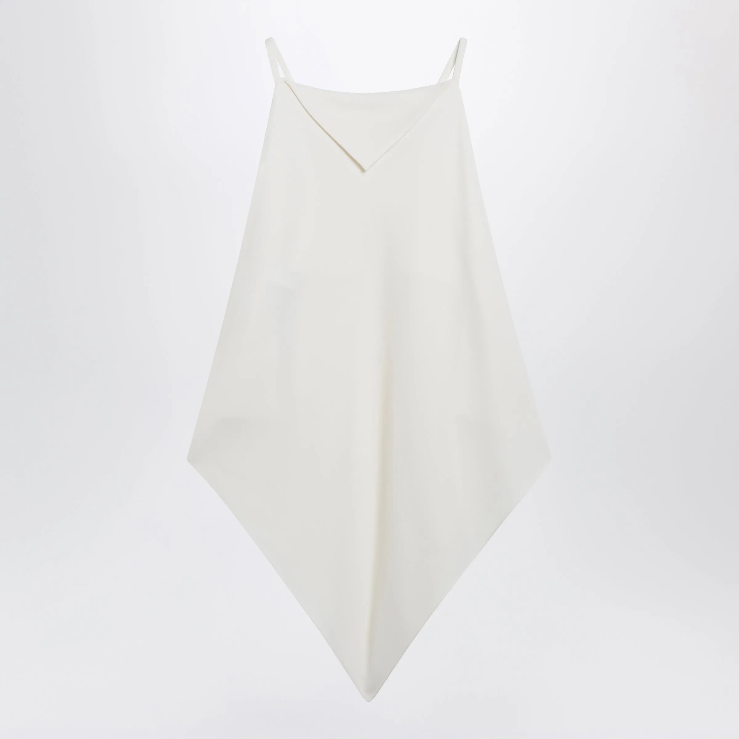 Scarf-Inspired Wool And Silk Crepe Top In Ivory sold by Wanan Luxury product image thumbnail 2