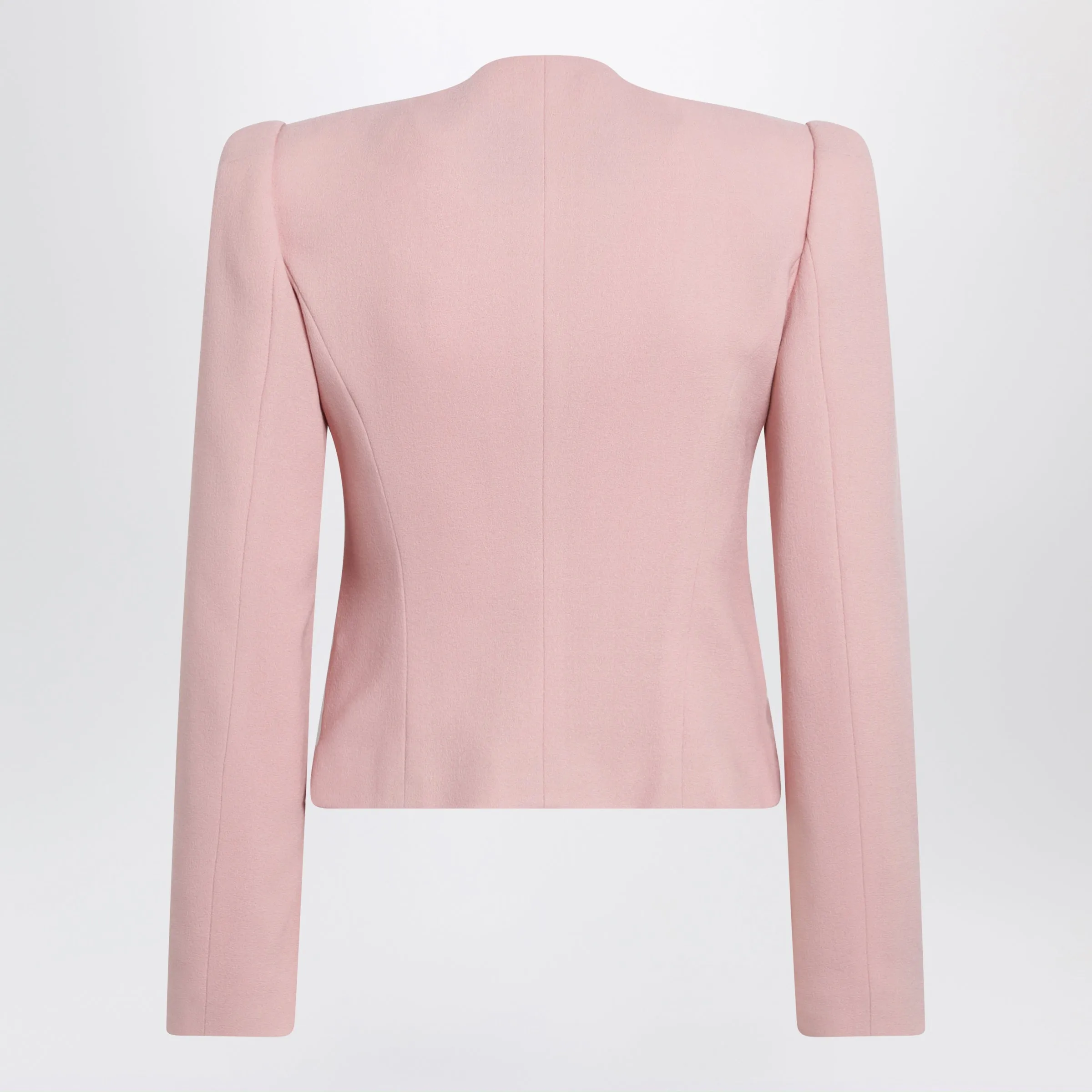 Cropped Jacket In Crispy Light Wool, Liberty Rose sold by Wanan Luxury product image thumbnail 2