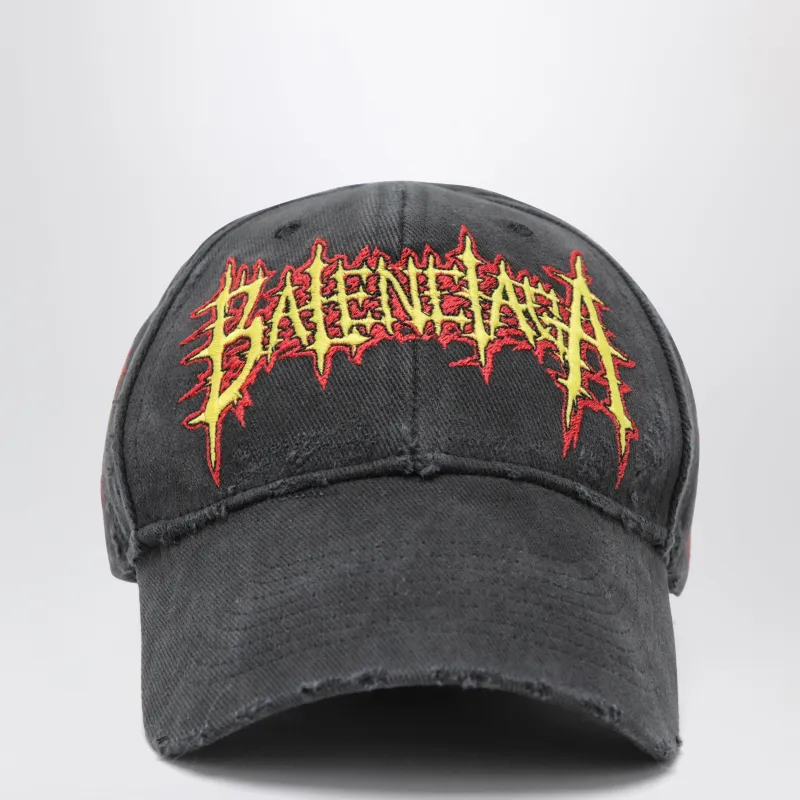 Sacré Cœur Cotton Drill Baseball Cap In Faded Black made by Balenciaga