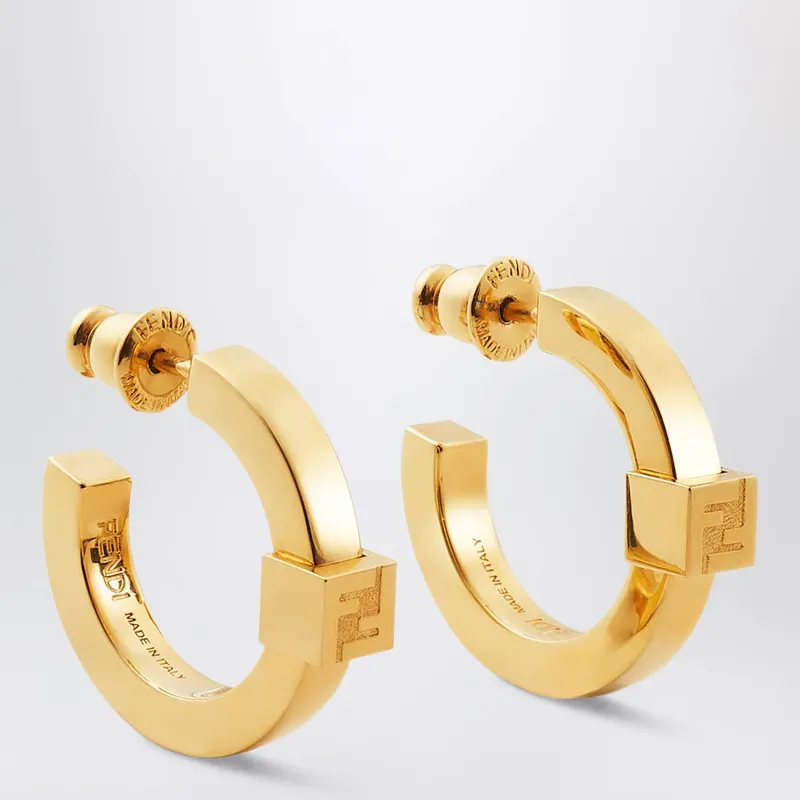 Forever Gold-Coloured Earrings made by Fendi