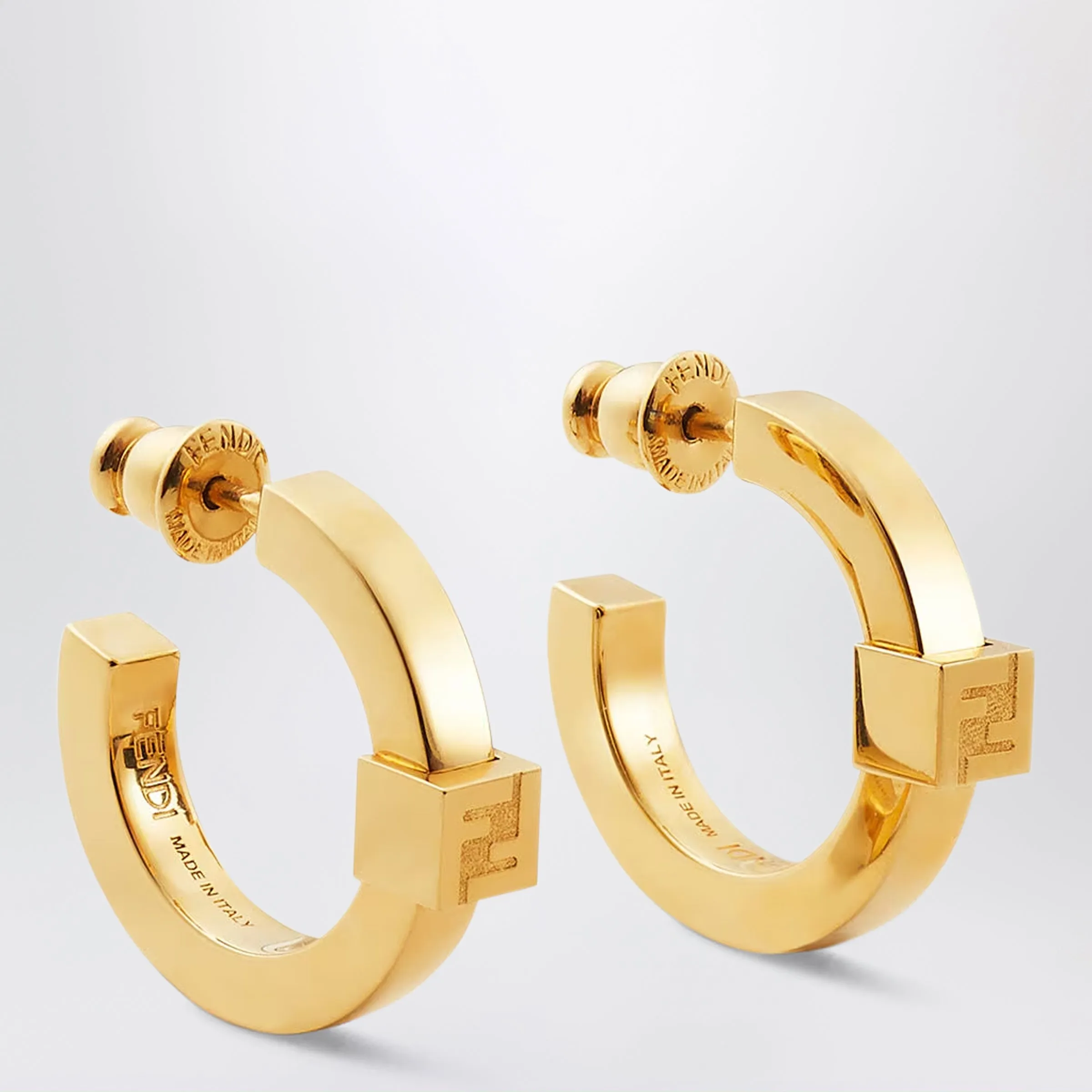 Forever Gold-Coloured Earrings sold by Wanan Luxury
