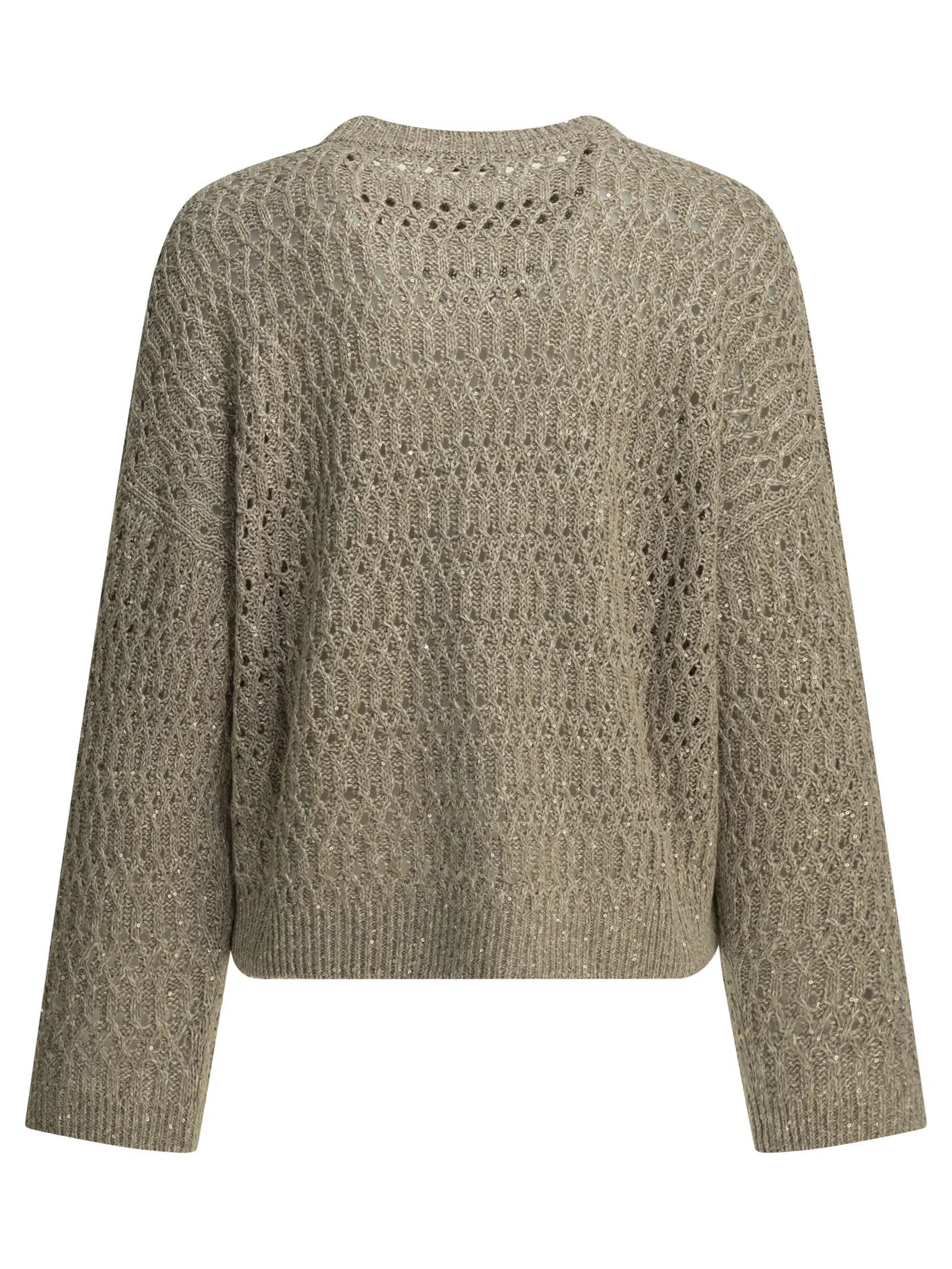Crewneck Sweater With Sequins Knitwear Beige sold by Wanan Luxury product image thumbnail 2