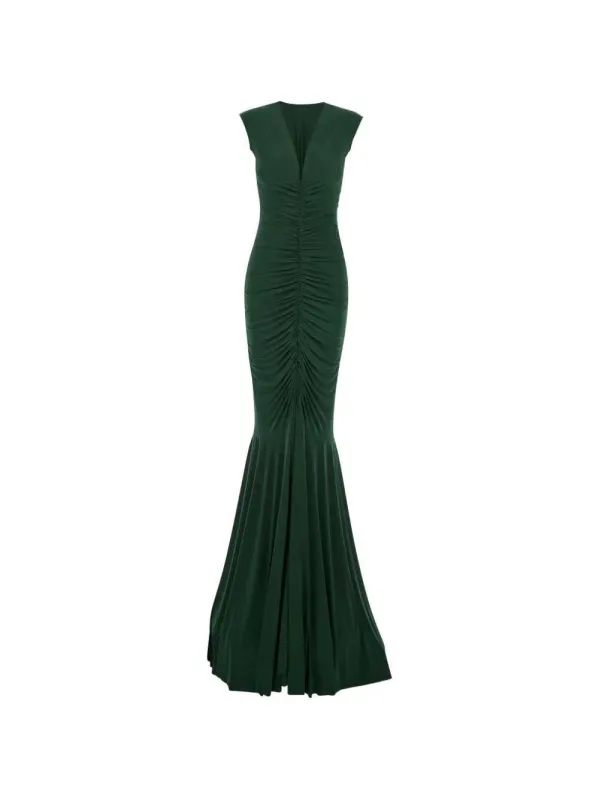Evening Dress With V-Neck And Ruffles made by Norma Kamali