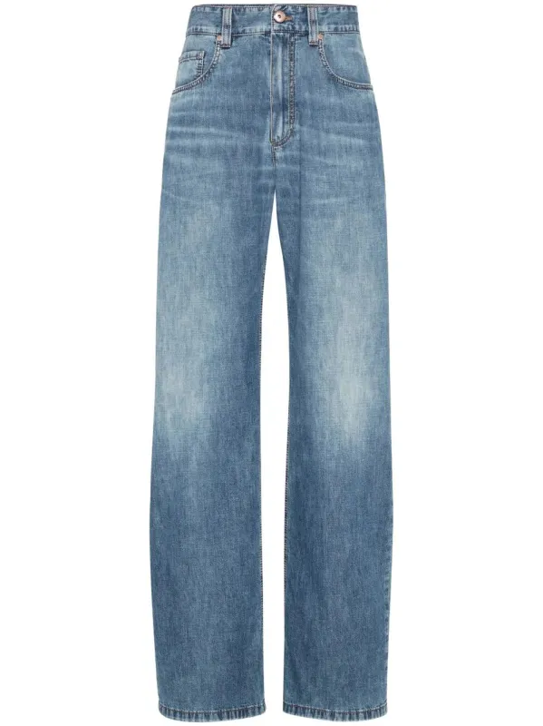 Lightweight Denim Contemporary Loose Jeans made by Brunello Cucinelli