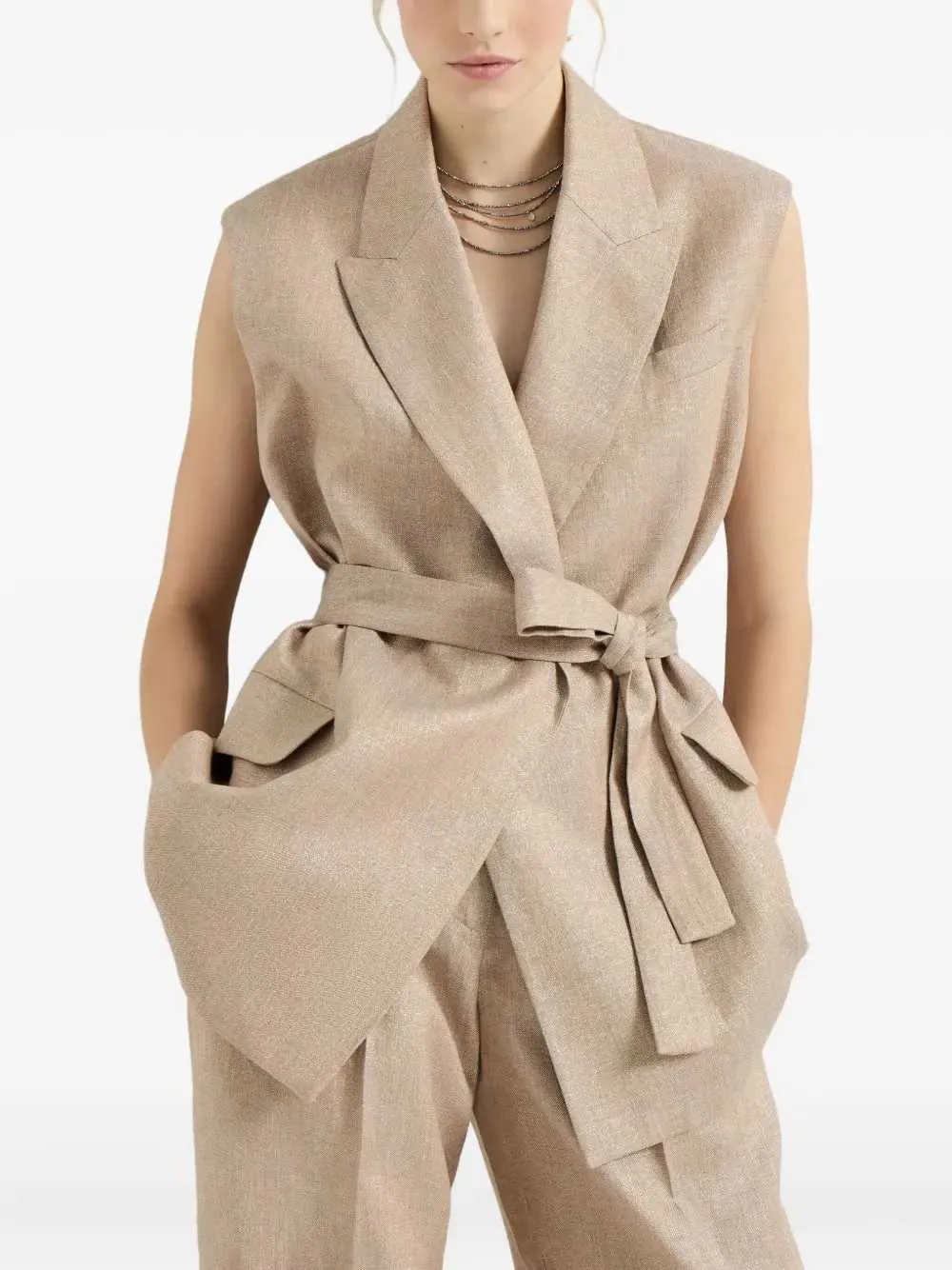 Belted Jacket sold by Wanan Luxury product image thumbnail 3