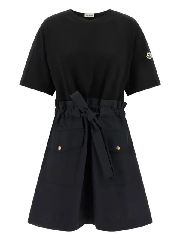 Belted Cotton Mini Dress made by Moncler