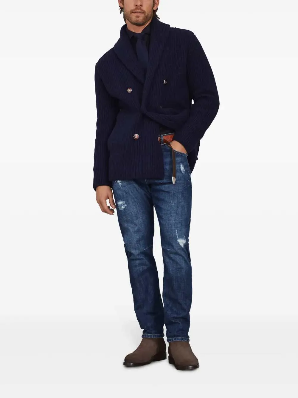 Distressed Straight Jeans sold by Wanan Luxury product image thumbnail 2