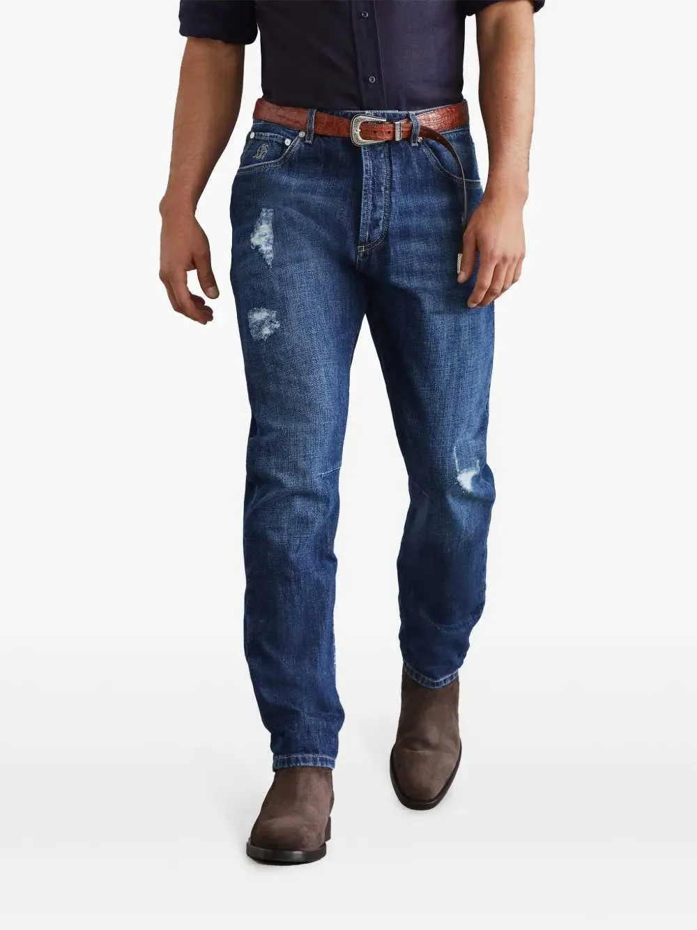 Distressed Straight Jeans sold by Wanan Luxury product image thumbnail 3