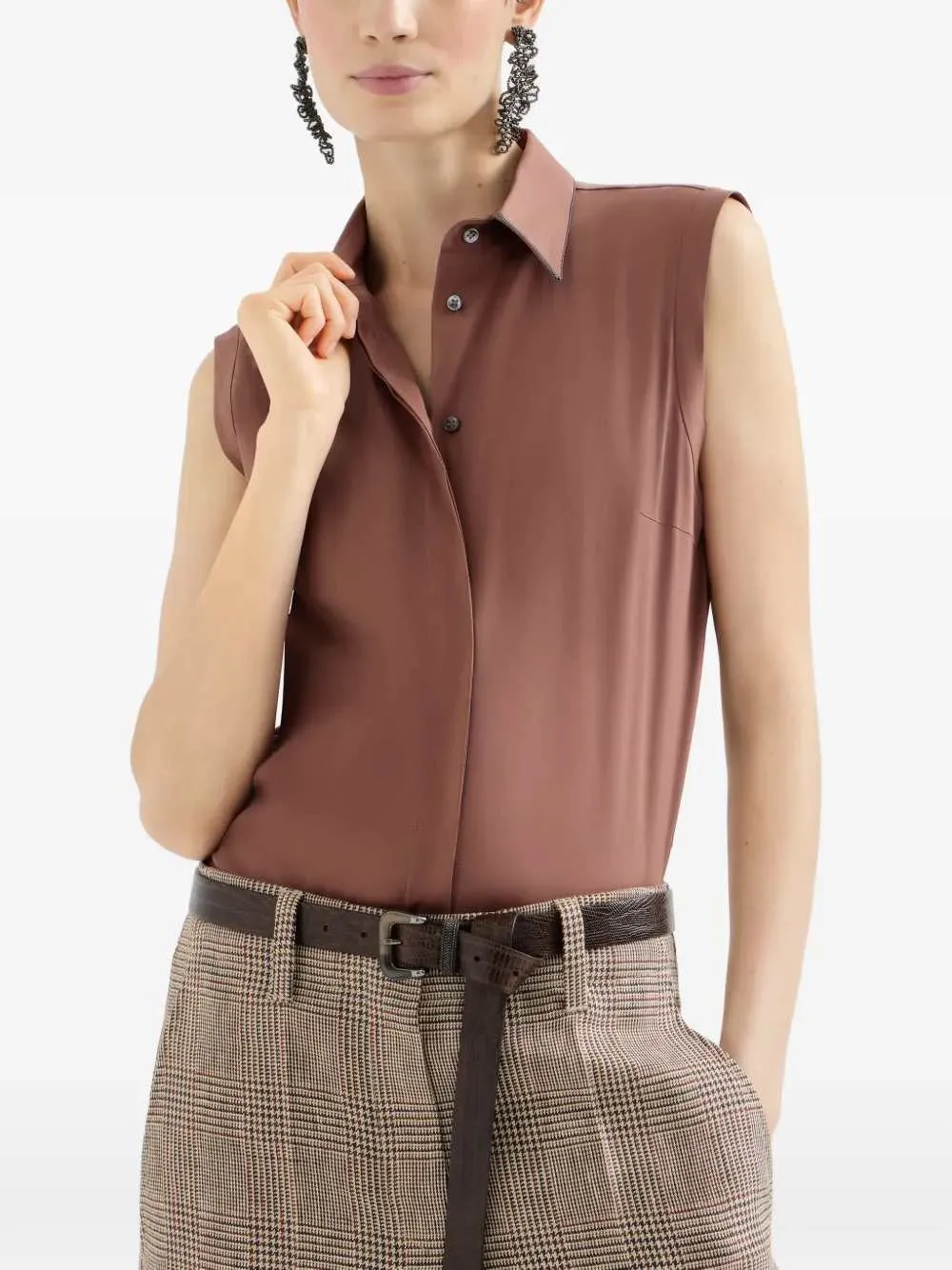 Sleeveless Shirt sold by Wanan Luxury product image thumbnail 2
