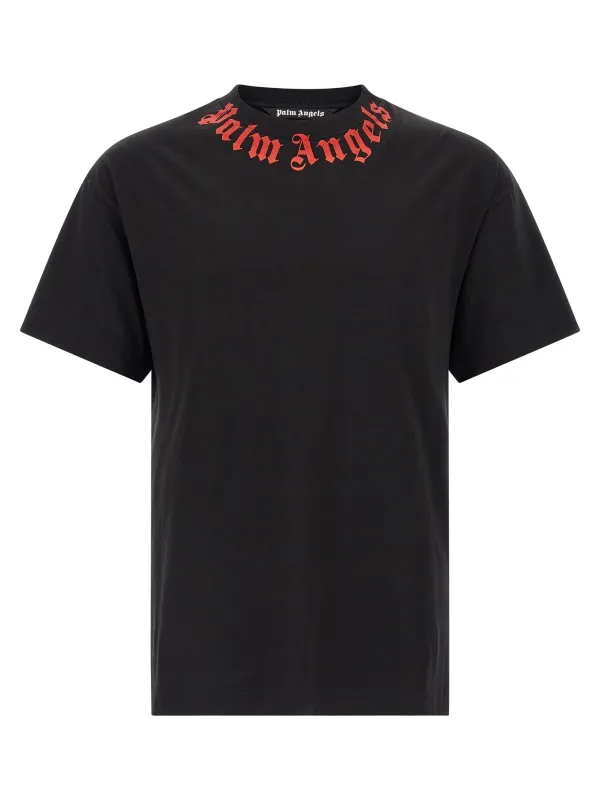 Neck Logo T-Shirt Black made by Palm Angels