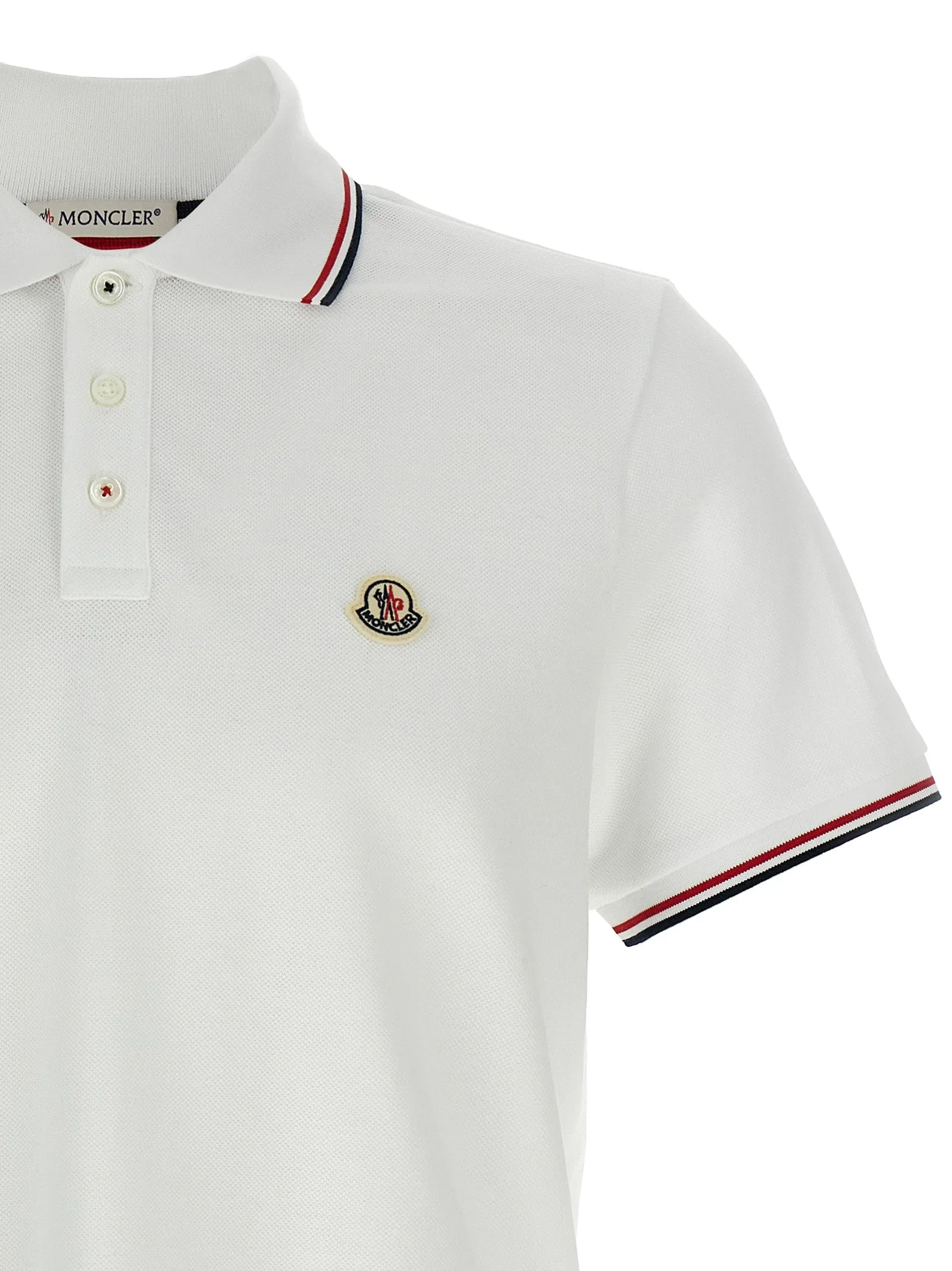 Tricolor Detail Shirt Polo White sold by Wanan Luxury product image thumbnail 3