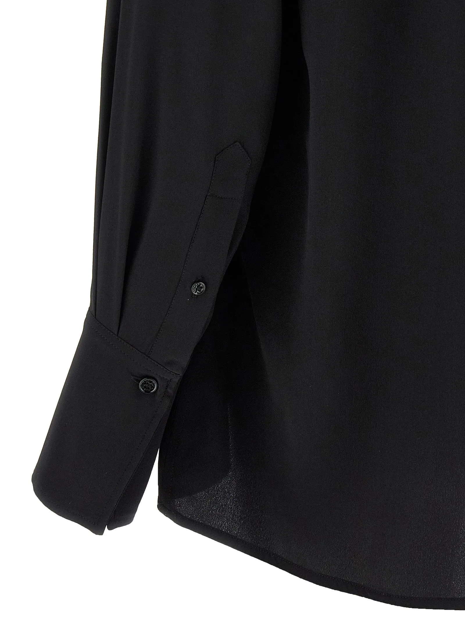 Gather Detail Tie Shirt And Blouse Black sold by Wanan Luxury product image thumbnail 4