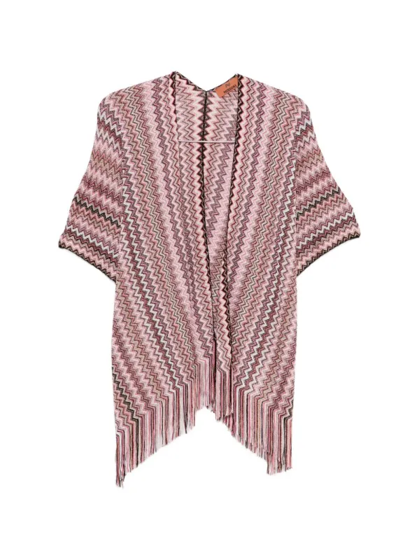 Zig Zag Print Poncho made by Missoni