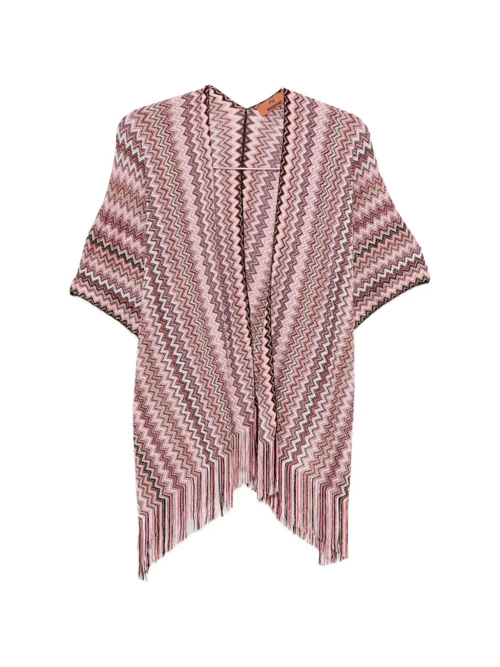 Zig Zag Print Poncho sold by Wanan Luxury