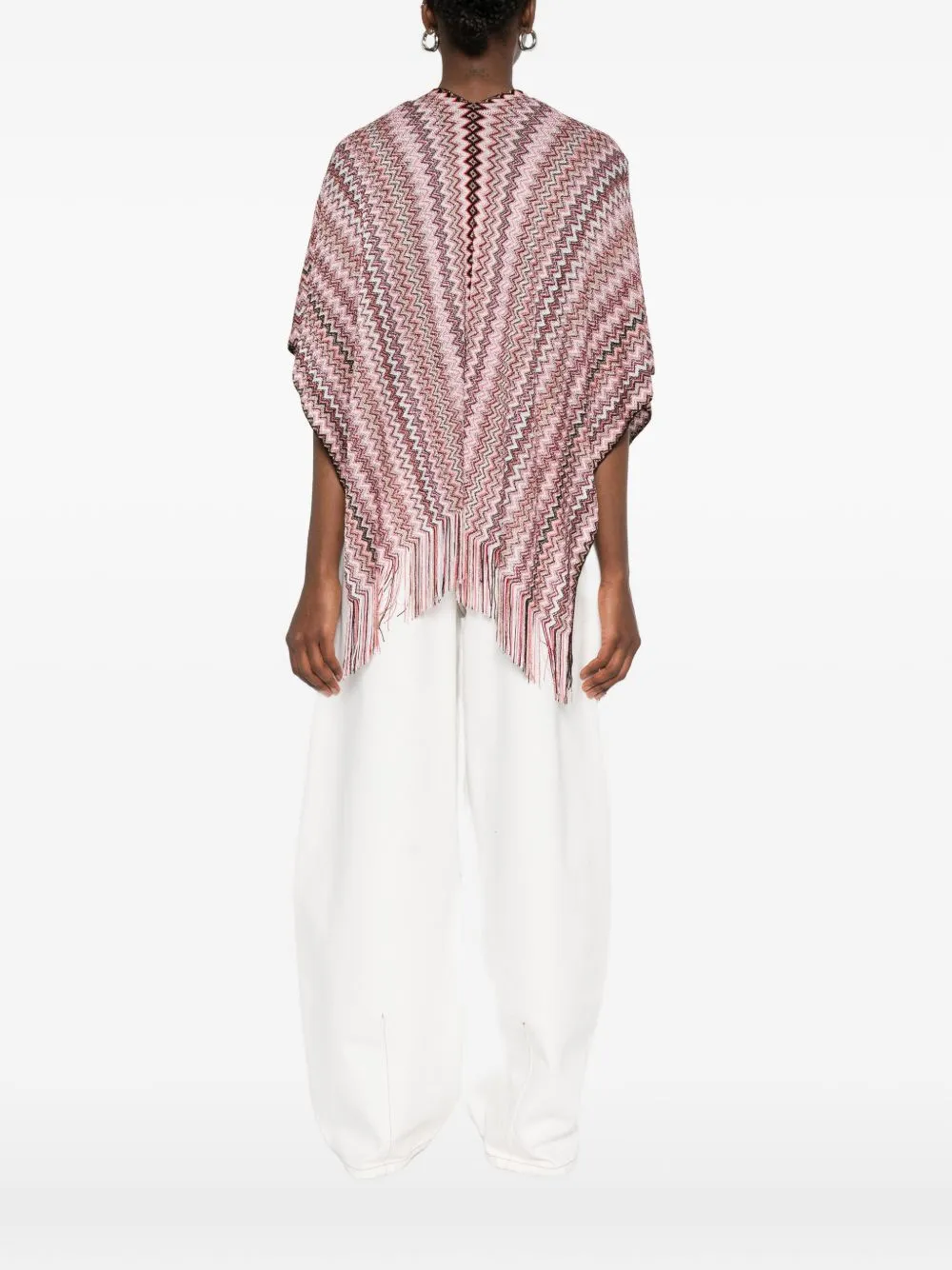 Zig Zag Print Poncho sold by Wanan Luxury product image thumbnail 3