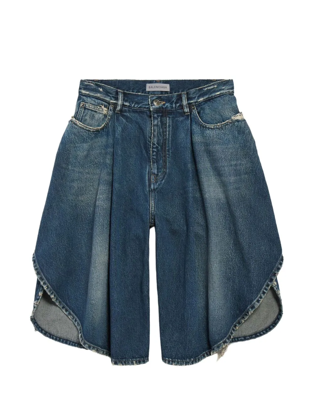 Denim Cotton Bermuda Shorts sold by Wanan Luxury