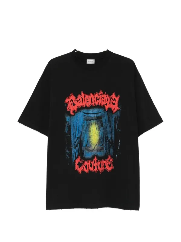 Printed Cotton T-Shirt made by Balenciaga