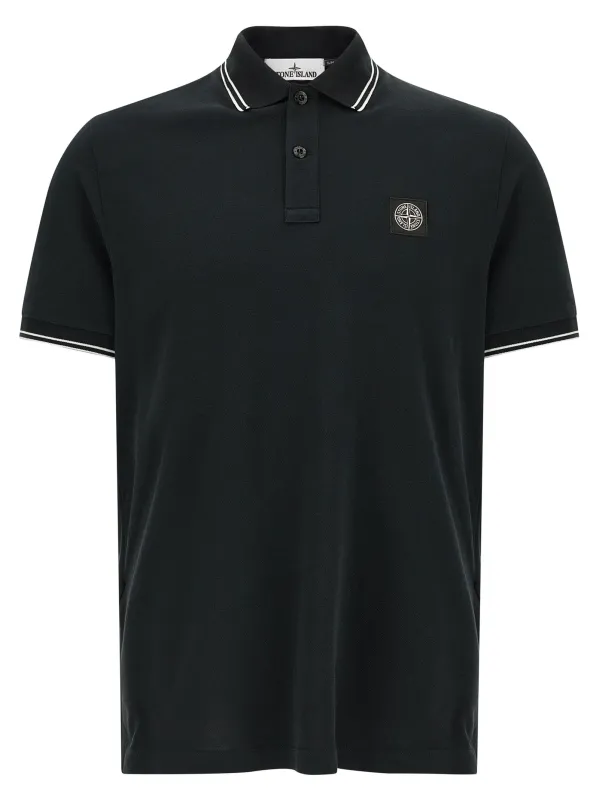 2200010 Polo Black made by Stone Island