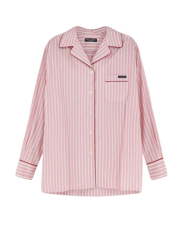 Striped Cotton Pajama Shirt made by Dolce & Gabanna