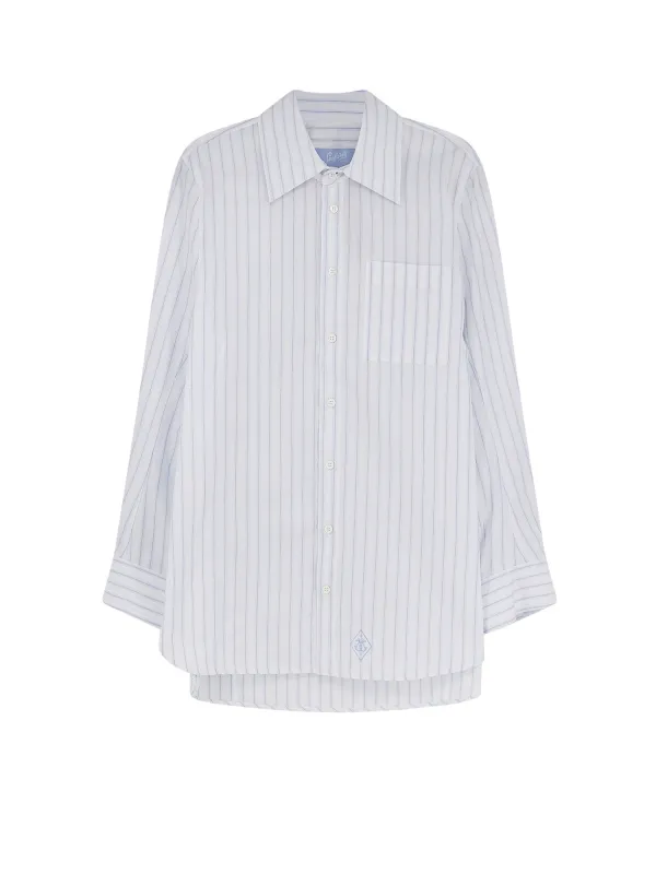 Tara Striped Cotton Shirt made by Wanan Luxury