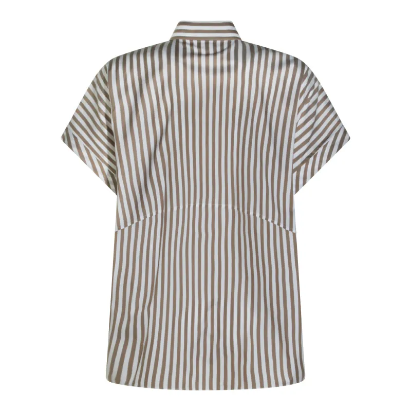 Shirts Brown/Bianco made by Brunello Cucinelli