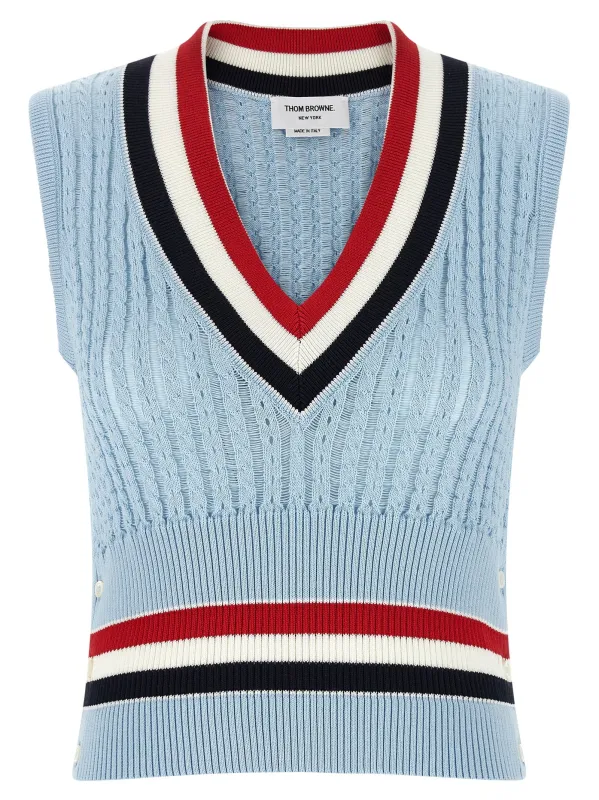 Rwb Gilet Light Blue made by Thom Browne