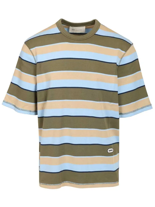 Crew Neck T-Shirt Multicolor made by Ami