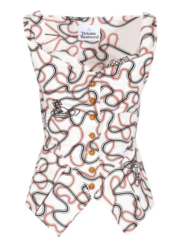 Sleeveless Top Monday Tops White made by Vivienne Westwood