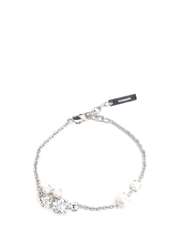 Crystal Pearl Mixed Silvery Bracelet Jewelry Silver made by Givenchy