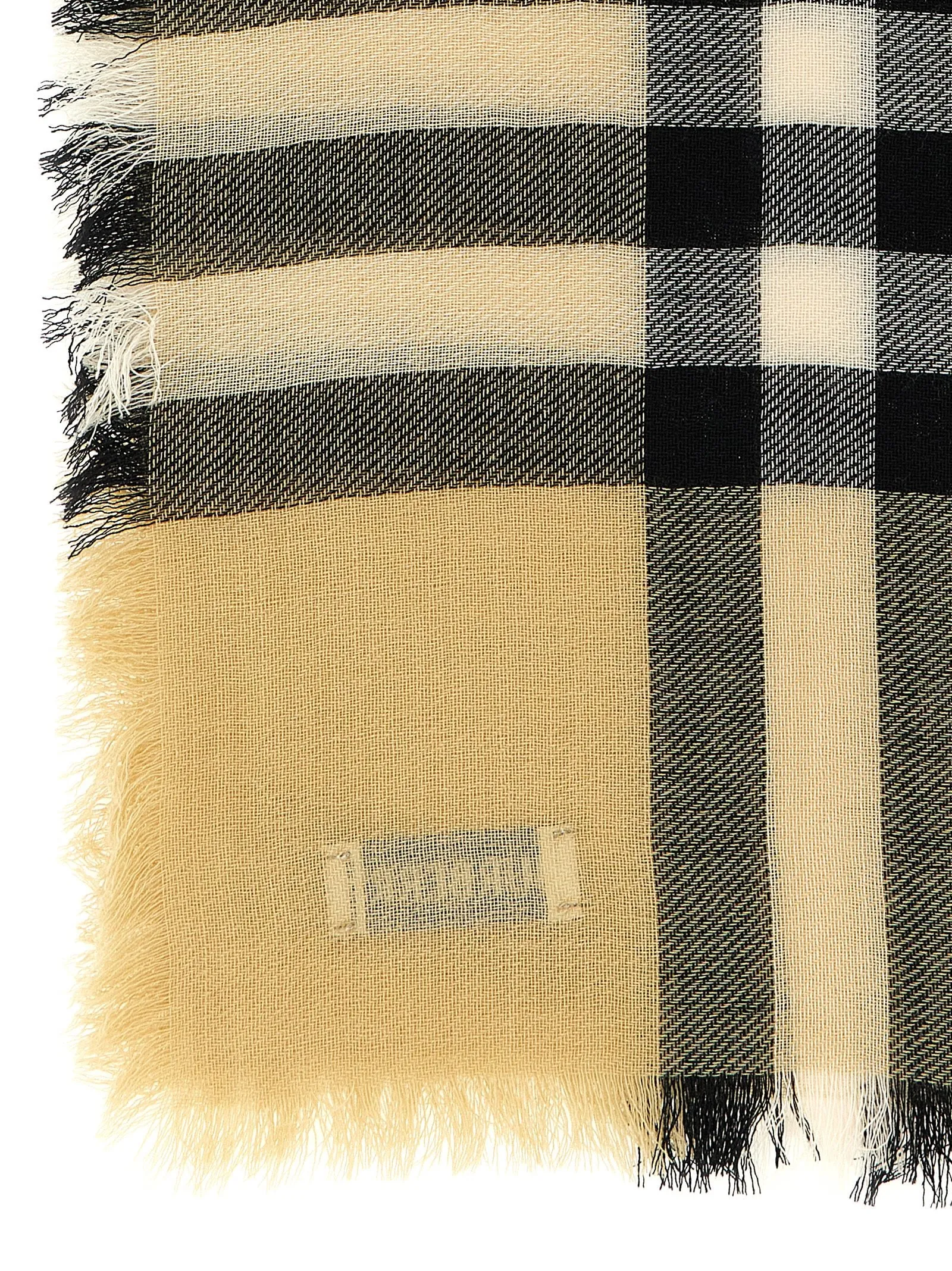 Check Wool Scarf Scarves And Foulards Beige sold by Wanan Luxury product image thumbnail 2