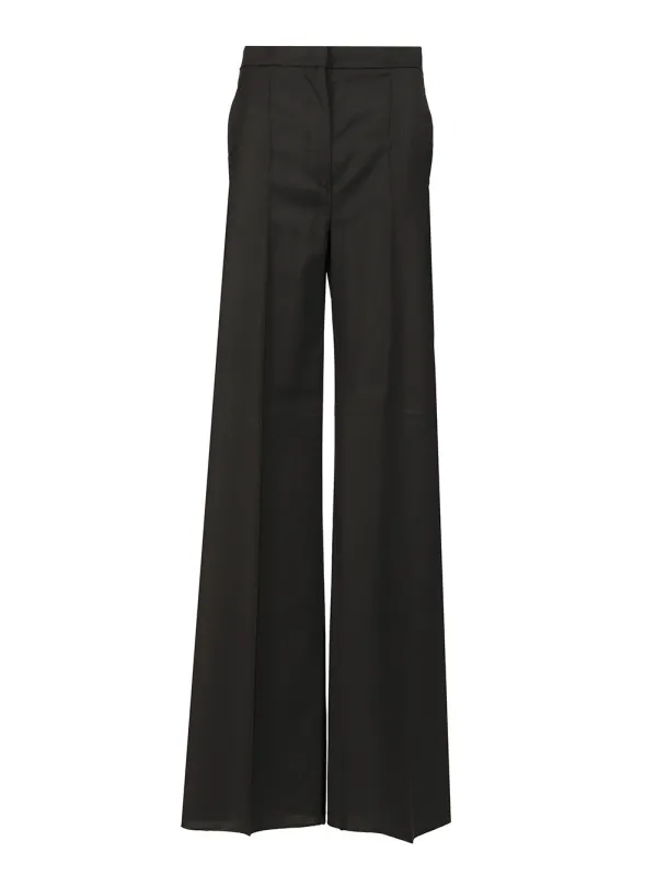 Wide Leg Trousers Black made by MaxMara