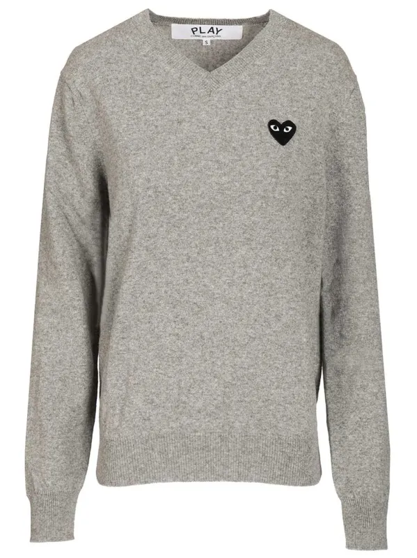 Wool Sweater Knitwear Grey made by Comme des Garcons PLAY