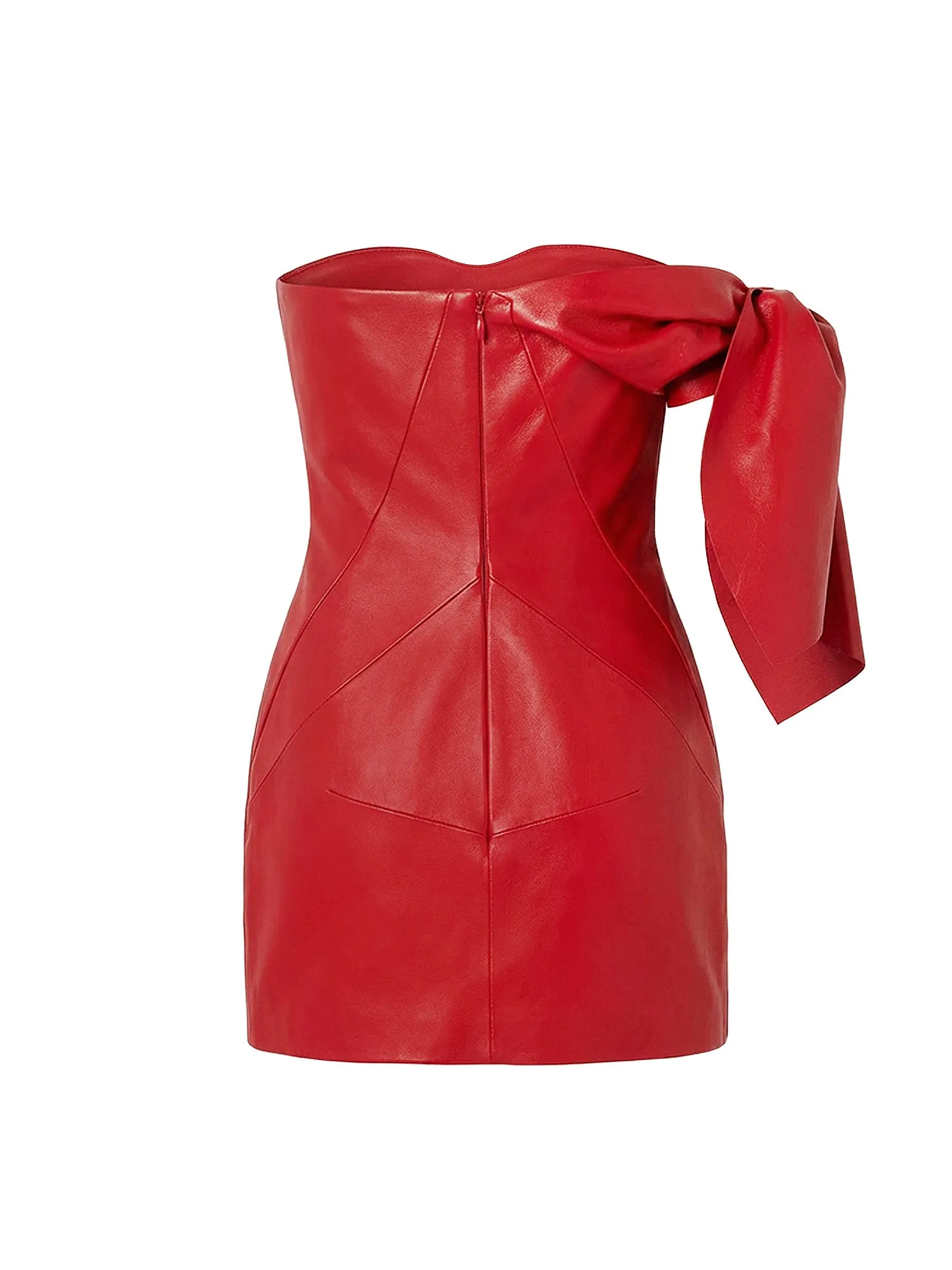 Leather Bustier Dress With Bow Detail sold by Wanan Luxury product image thumbnail 2