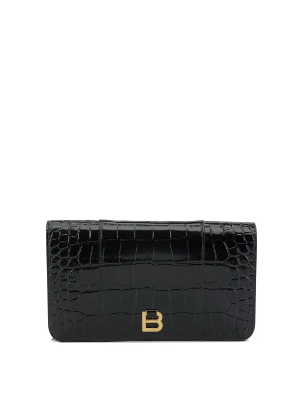 Hourglass Pouch Black made by Balenciaga