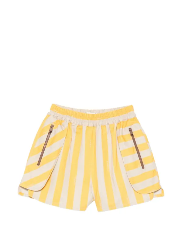 Striped Cotton Shorts made by Fendi