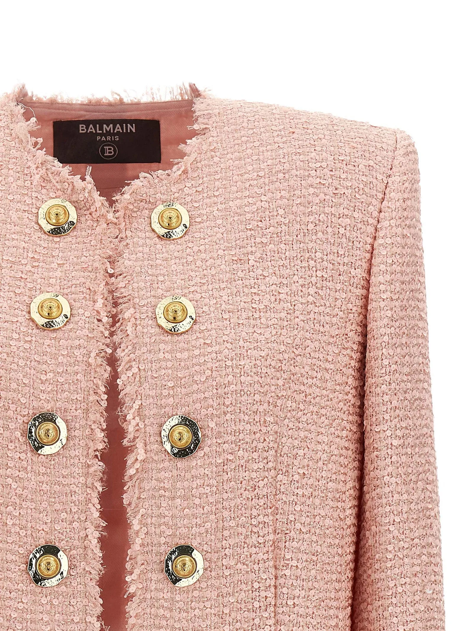 Sequin Tweed Blazer Blazers Pink sold by Wanan Luxury product image thumbnail 3